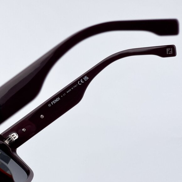 Fendi FE40091U FENDIGRAPHY 69A BRAND NEW Sunglassses Bordeaux Grey Unisex Square - Picture 8 of 11